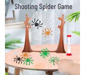 Juego interactivo de telaraña transfronteriza: diversión entre padres e hijos saltando y colgando