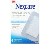 Nexcare, Strong Hold, Pain-Free Removable Adhesive Pads, 4 Adhesive Pads