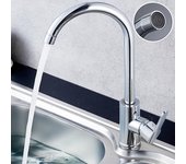 Grifo caliente y frío interruptor lavabo grifo mesa lavabo fregadero acero inoxidable lavabo lavabo cocina grifo plata