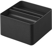 Yamazaki Jitsugyō (Yamazaki) Estuche para pañuelos de media altura con tapa, color negro, aprox.. Torre compacta 6196 (ancho 13 x profundidad 13 x alto 10 cm)