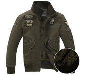 Chaquetas casuales del ejército militar de la Fuerza Aérea Uno Veste Homme para el invierno M negro