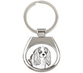 Cavalier King Charles Spaniel - keychain with a dog, keychain with a print, personalized pendant from the Art-Dog brand plata