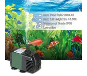 Bomba de agua sumergible de 1500L/H 25W para fuentes de mesa de acuario EU Plug negro