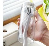 1PC/2PCS Cepillo de taza de silicona Sin ángulo muerto Cepillo de limpieza de 360 grados Cepillo de mango largo Artefacto de lavado de tazas de cocina para el hogar Cepillo quitamanchas de té 1PCS