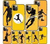 Funda negra de baloncesto y fútbol para Apple Iphone 11 13 12 Mini 14 Pro Max Xr 7 8 + Se 2020 Xs 6 6s Plus 5 5s iPhone 14 Pro Max