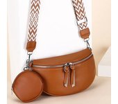 Bolso de pecho de cuero genuino de lujo para mujer, bolso cruzado de cuero de vaca de alta calidad para mujer con monedero pequeño, bolsos de mano para mujer, bolso de cintura 26cm 8cm 15cm