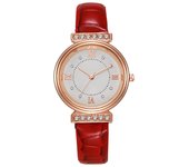 Nuevo Reloj con correa Digital de mariposa, conjunto de reloj Simple personalizado a la moda, reloj para mujer rojo