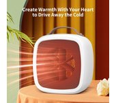 Calentador de ventilador de 500 W, calentador eléctrico, calentador de ventilador de cerámica, seguro, ahorro de energía, termostato de habitación silencioso, para interiores, oficina y dormitorio One Size amarillo