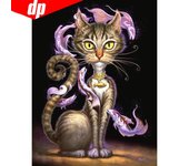 Venta de bordado de diamantes Gato Taladros redondos completos Mosaico de diamantes Animal 5d Pintura de diamantes 20X30