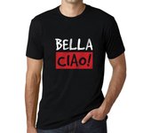 Camiseta vintage para hombre Camiseta gráfica Bella Ciao Deep Black XS negro