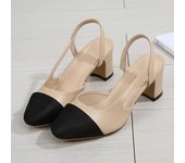 Zapatos de verano para mujer, zapatos de vestir, zapatos de tacón medio con cabeza cuadrada, zapatos de moda, sandalias de fiesta de boda, zapatos casuales para mujer 35