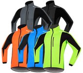 Chaqueta de ciclismo cálida para hombre, chaqueta de ciclismo de invierno resistente al viento y al agua, chaqueta polar compuesta S verde