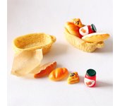 Juego de mermelada en miniatura, accesorio para casa de muñecas, pan, comida, Mini decoración one size