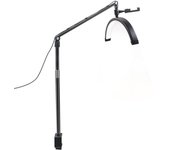 Luz de video LED de escritorio ANDOER HD-M30X de 36 W, luz de relleno en forma de media luna, luz bicolor, 3200 K-5600 K UK Plug negro