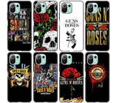 Funda de teléfono con calavera de Guns N Roses para Xiaomi Mi 11 Lite NE 11i 10T 11T Pro A2 A3 Lite POCO F3 M3 M4 C31 X3 Pro NFC GT, color negro Xiaomi Mi A2 Lite
