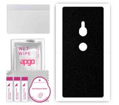 apgo Protective Skin Sticker for the back compatible with Sony Xperia XZ2, Wrap Film, Foil, Vinyl - Pattern Matte Black