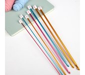 Aguja para suéter, ganchos de ganchillo afganos tunecinos Multicolor, herramienta para tejer de aluminio largo de 2,5mm-8mm, 1 ud. 4.5mm