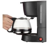 Máquina de café expreso semiautomática de 600ml, fácil de operar, gran capacidad, práctica máquina para hacer café en casa negro