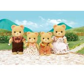 Figurines miniatures - SYLVANIAN FAMILIES - La famille Ours - 4 personnages articulés et habillés avec soin