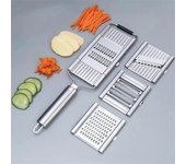 Cortador de verduras de acero inoxidable, cortador y triturador multiusos, juego de cortes, rallador manual para frutas, zanahorias y patatas.