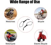 Espejo retrovisor convexo trasero para motocicleta, accesorio para manillar de 8 mm y 10 mm, para scooter, bicicleta eléctrica, motocicleta. M8