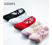 DX - Zapatos de baile sin cordones para niños niñas de suela blanda que bailan ballet para niñas 34 blanco