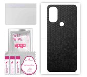 apgo Protective Skin Sticker for the back compatible with Motorola Moto G Power 2022, Wrap Film, Foil, Vinyl - Pattern Black Honeycomb