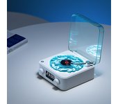 Altavoz de ruido blanco, proyección de dormitorio, luz ambiental, pequeño altavoz Bluetooth inalámbrico Retro blanco
