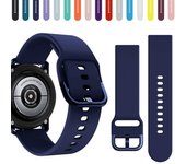 Correa de 20mm/22mm para Samsung Galaxy Watch Active 2, 40mm, 44mm Gear 3, pulsera deportiva, correa de repuesto para reloj de 20mm 22 20mm blanco