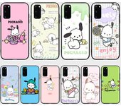 Funda KT75 Pochacco para iPhone 16, 15 Plus, 14, 13, 12, 11 Pro, 8, 7, 6S, 6 SE, 5S, X, XR, XS Max, Realme C30, C33, C31, 9I, Huawei P30, color negro iPhone 11 Pro Max cuero de búfalo