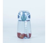 Botella de agua transparente portátil pequeña para beber, regalos de 400ml, con pajita color rosa