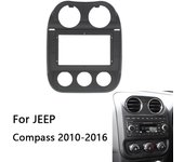 Kit de marco de radio para automóvil con unidad principal de 2 DIN de 10 pulgadas para Jeep Compass 2010-2016, embellecedor de panel de tablero estéreo automático, placa frontal Fascia cable canbus