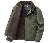 Chaqueta De Hombre Ropa De Otoño E Invierno Más Chaqueta Informal Cálida De Algodón Grueso De Terciopelo De Gran Tamaño M