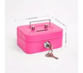 Caja fuerte portátil creativa Caja fuerte para dinero en efectivo Caja fuerte para llaves de tamaño pequeño Caja fuerte para dinero en efectivo color rosa
