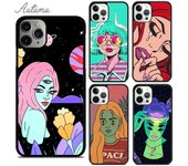 Funda de teléfono Hippie Grunge Art para iPhone 11 12 13 14 Pro Max mini X XR XS SE 2020 6S 7 8 Plus Samsung Galaxy S21 S22 iPhone 6plus