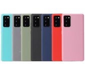For Samsung Galaxy S20 S20 Ultra S9 S10 lite S10e Note 8 9 10 Plus A10 A20 A50 A70 M10 M20 Solid Color Silicone Cover Case Galaxy Note 10