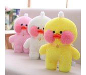 Pequeño pato amarillo red rojo pequeño pato amarillo peluche pato muñeca niños mujer muñeca de tela regalo color rosa
