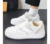Zapatos blancos pequeños para hombre, de verano, transpirables, cómodos, a la moda, a juego, zapatos blancos, zapatos de plataforma con sensación de senior, zapatos deportivos casuales para hombre en otoño 39