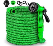 Mangueras de jardín Manguera expandible flexible Boquilla de tubo telescópico de plástico Pistola rociadora Equipo de riego Estiramiento Garten Schlauch 25FT azul