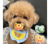 3 chupetes de silicona para perros, giratorios, desmontables, portátiles, juguete para masticar calmante para mascotas, pequeño y suave