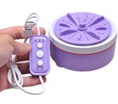 Mini lavadora portátil USB giratoria Turbo Fruit Ultrasónica Lavavajillas para ropa Hogar Cocina Viajes Control remoto naranja