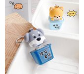 with Sound Wooden Fish Keyboard Keychain Cat Fingertip Button Key Ring  Fun Gifts negro