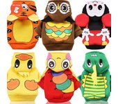 Ropa para perros con diseño de dibujos animados, disfraz de perro de Halloween, abrigo para perros pequeños, ropa de invierno para cachorros, abrigo con capucha para perros S naranja