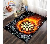 Alfombra con patrón de dardos de hielo y fuego, tapete suave de dardos a la moda, regalos para amantes de los deportes, tapete para el suelo del hogar, tapete para juegos al aire libre 40cm x 60cm