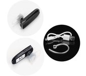 Kit manos libres auricular bluetooth negro para Smartphone y Tablet