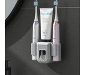 Soporte para cepillo de dientes eléctrico, organizador de pared de doble orificio, soporte para cepillo de dientes, accesorios de baño blanco
