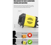Cargador de batería, cargador de batería automático inteligente de 12 V y 24 V con pantalla grande, batería amarillo
