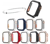 Estuche para reloj Ultra: Funda Quick-Swap S10 para Apple iWatch S9 de 49 mm con película protectora de policarbonato templado 41mm plata