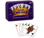 Juego de cartas coleccionable de hojalata con temática de rummy para fiestas familiares favoritas - Juego de cartas de 5 coronas One Size