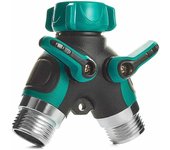 Conector de divisores de manguera bidireccional para riego de jardín, divisor de agua para grifo de jardín de 3/4 pulgadas Y Conector, adaptador de riego por goteo EU